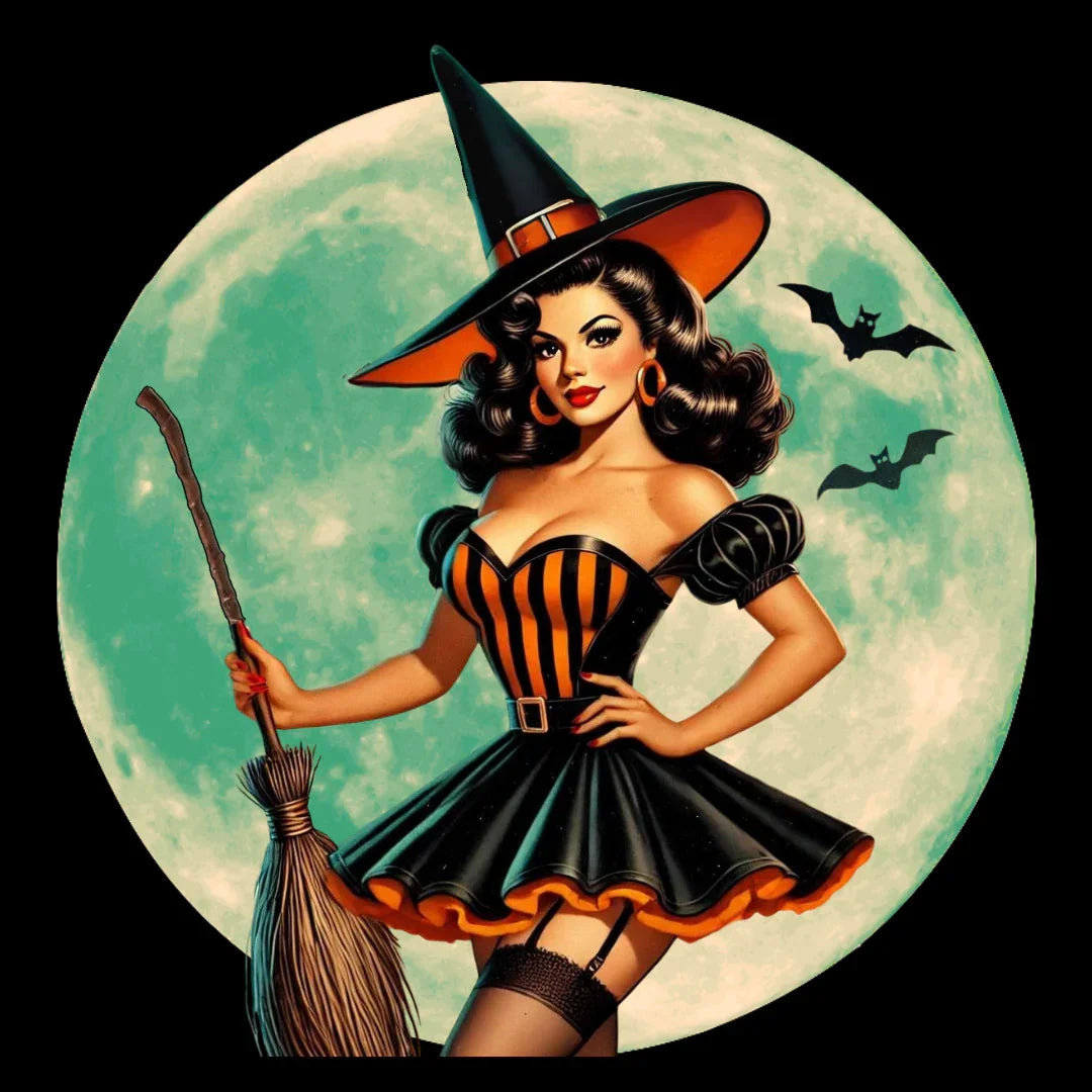 Bewitching Retro Witch Women's Favorite Tee - Fly High, Witchy Woman!