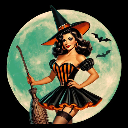 Bewitching Retro Witch Women's Favorite Tee - Fly High, Witchy Woman!