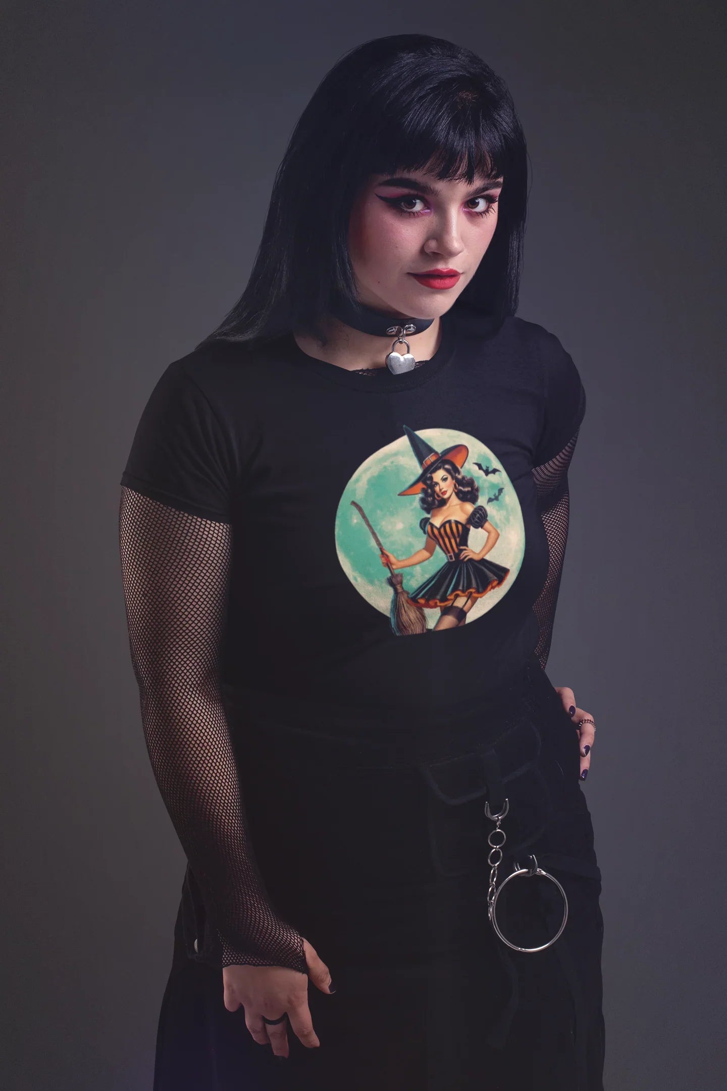 Bewitching Retro Witch Women's Favorite Tee - Fly High, Witchy Woman!