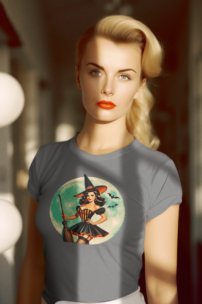 Bewitching Retro Witch Women's Favorite Tee - Fly High, Witchy Woman!