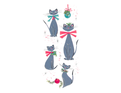 Vintage Christmas Cats Women's Tee - A Purr-fect Holiday Look!