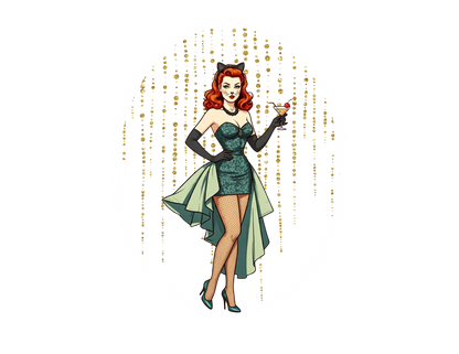 Crimson Enchantress: Bewitching Pinup Halloween Tee