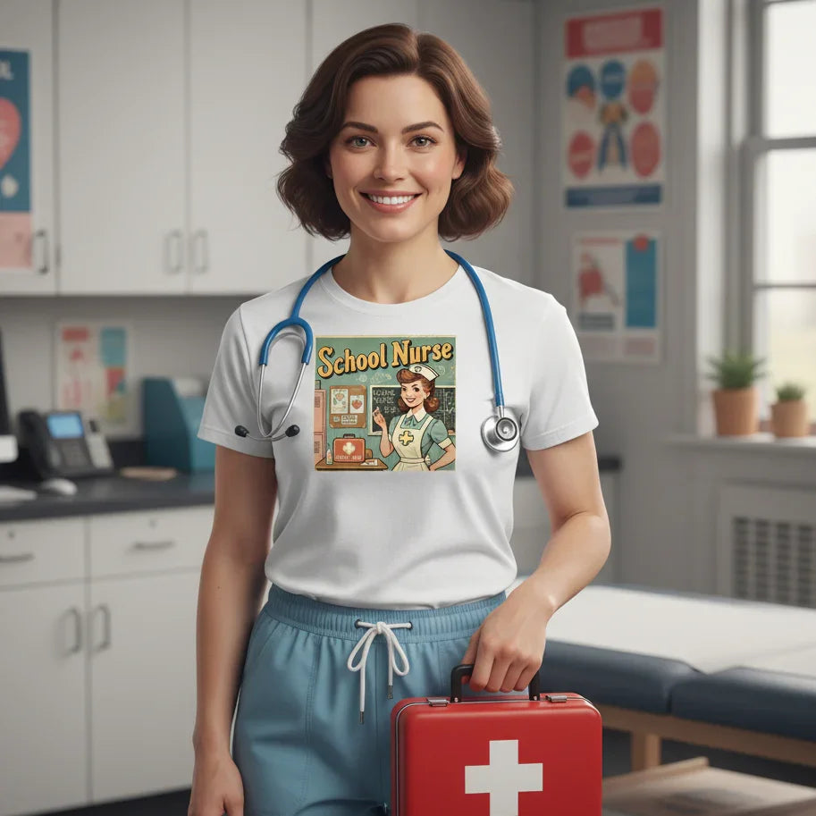 School Nurse Hero Tee - Healing with Heart in Every School