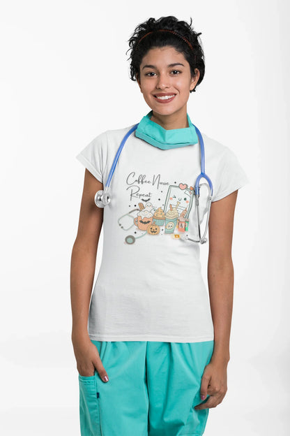 Coffee, Nurse, Repeat: Halloween Edition - Tired Nurse Tee