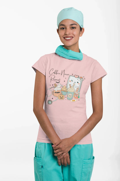 Coffee, Nurse, Repeat: Halloween Edition - Tired Nurse Tee