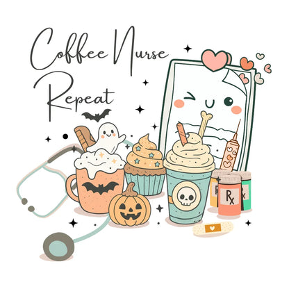 Coffee, Nurse, Repeat: Halloween Edition - Tired Nurse Tee