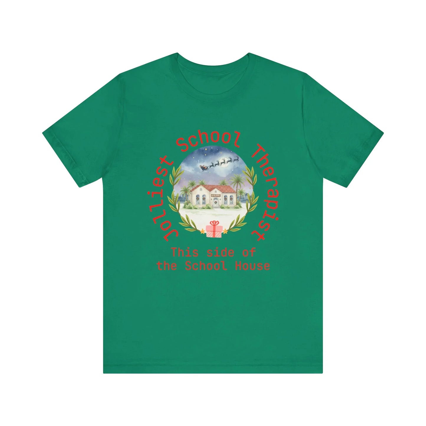 Jolliest Christmas School Tee - Personalizable Title