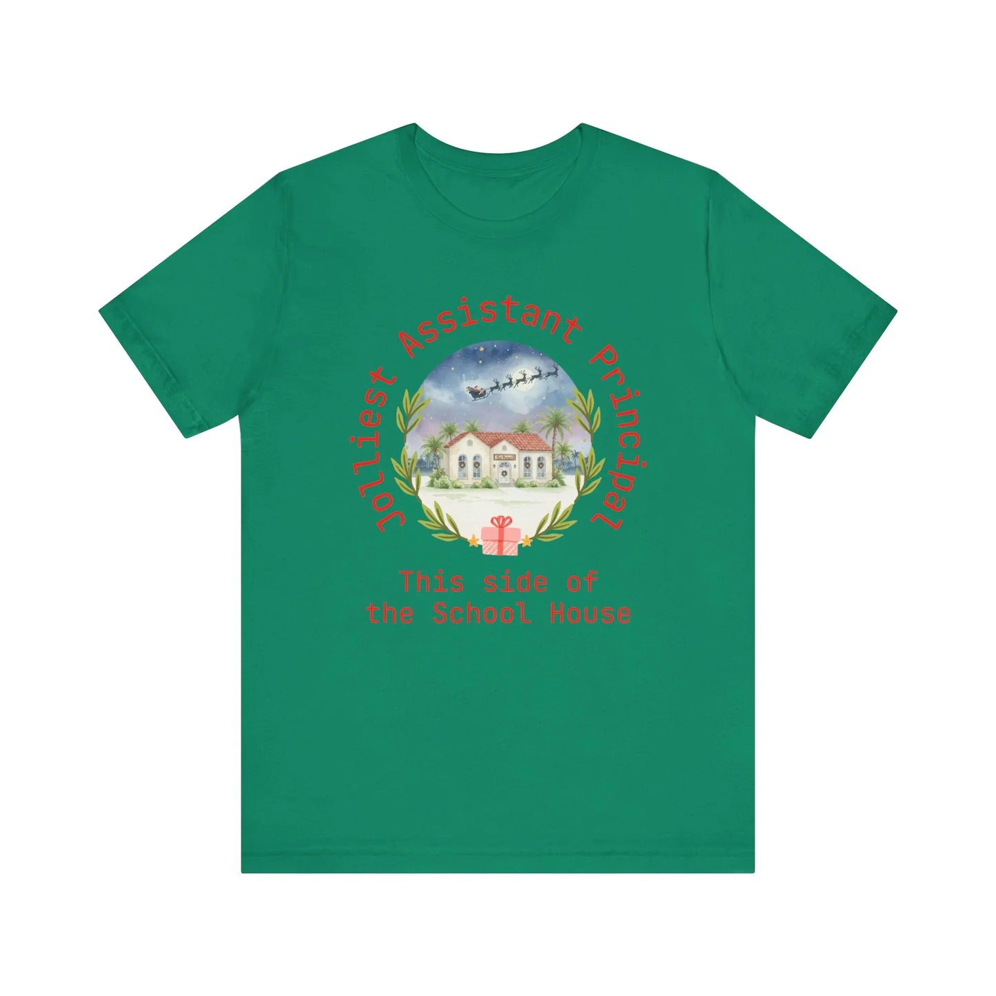 Jolliest Christmas School Tee - Personalizable Title