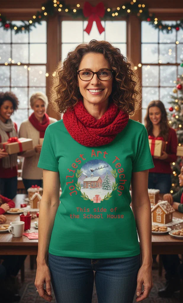 Jolliest Christmas School Tee - Personalizable Title