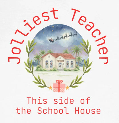 Jolliest Christmas School Tee - Personalizable Title