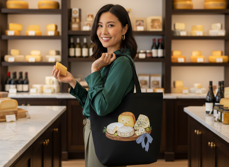 Cheese Tote Bag | Organic Market Tote