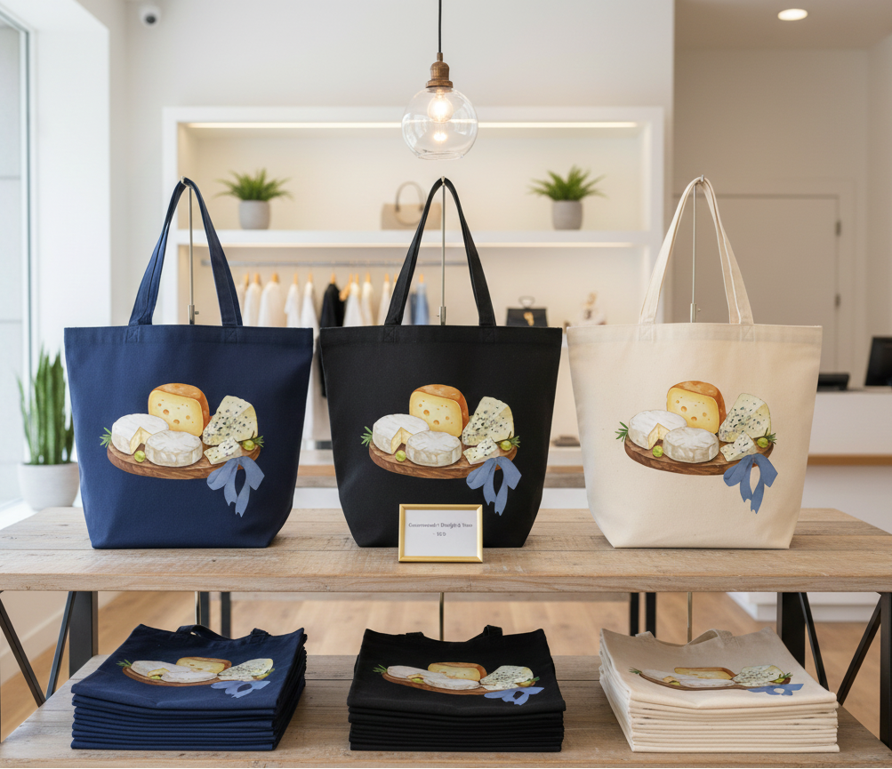 Cheese Tote Bag | Organic Market Tote