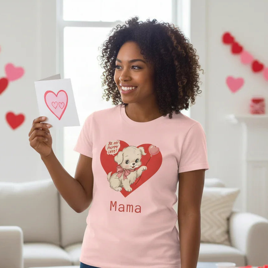 Matching Valentine Tee | Mama Puppy Love - Personalizable