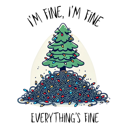 "I'm Fine, I'm Fine, Everything's Fine!"  Holiday Chaos Edition! Unisex Softstyle T-shirt