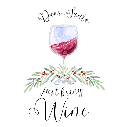 Dear Santa, Just Bring Wine - Women's Softstyle Tee