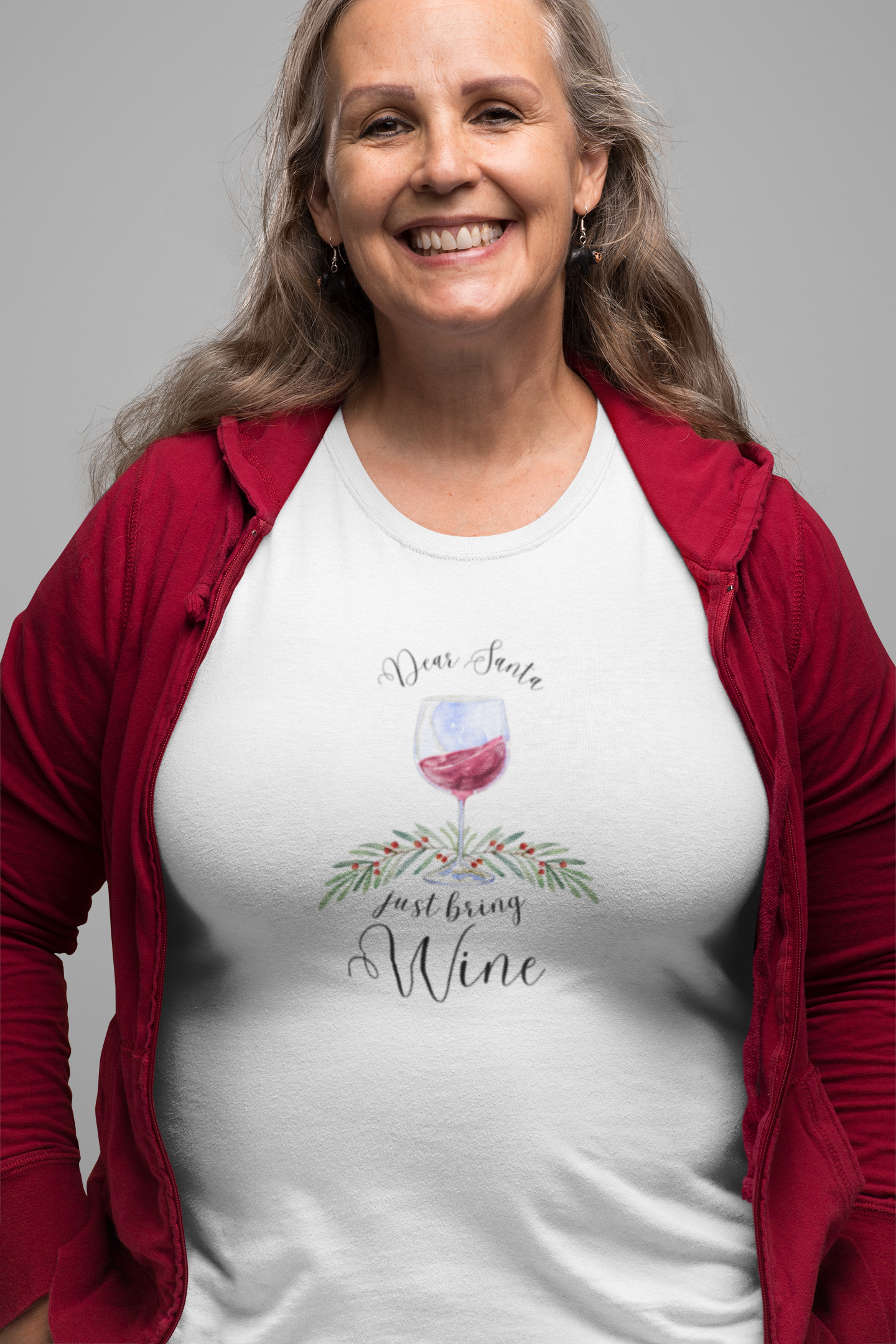 Dear Santa, Just Bring Wine - Women's Softstyle Tee