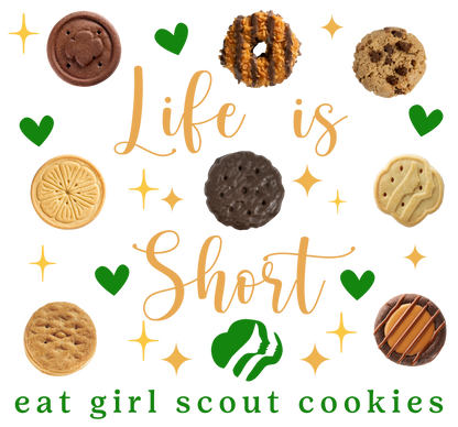 Life is Short, Eat Girl Scout Cookies Tee | Youth (ABC)