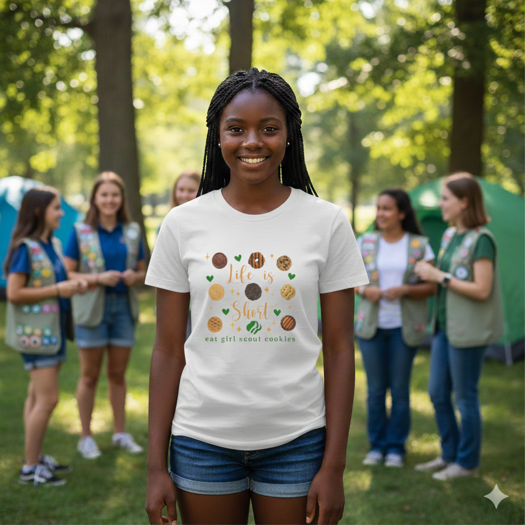 Life is Short, Eat Girl Scout Cookies Tee | Youth (ABC)