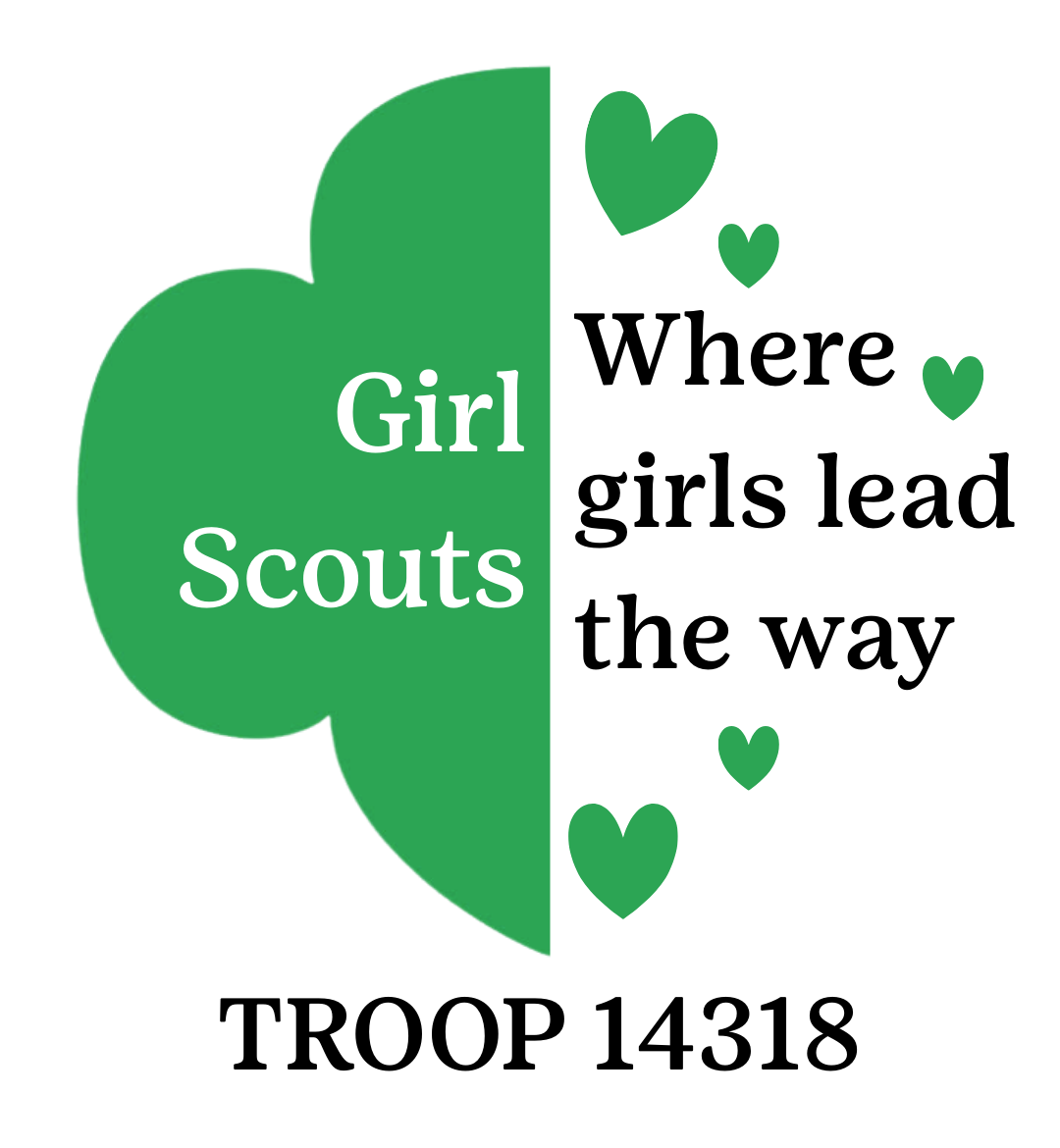 Personalized Girl Scout Trefoil Troop Tee | Girls Lead the Way -Youth