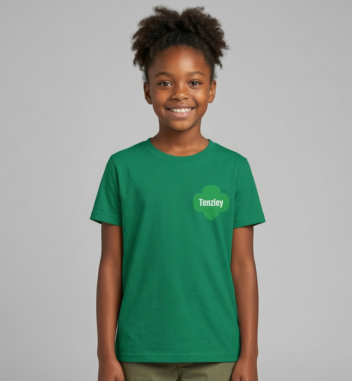Personalized Girl Scout Trefoil Troop Tee | Girls Lead the Way -Youth
