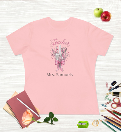 Teacher Appreciation Tee | Personalized Bow Teacher Shirt