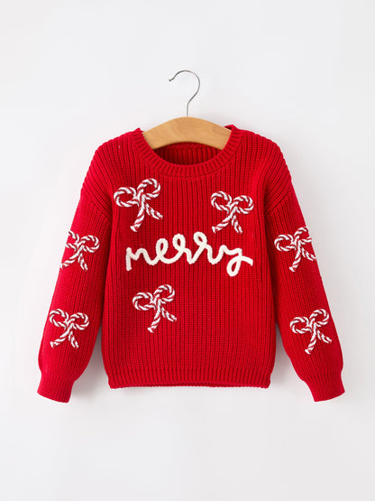 Mommy and Me Sweaters | Red Merry & Bows: Adult pullover front on hanger