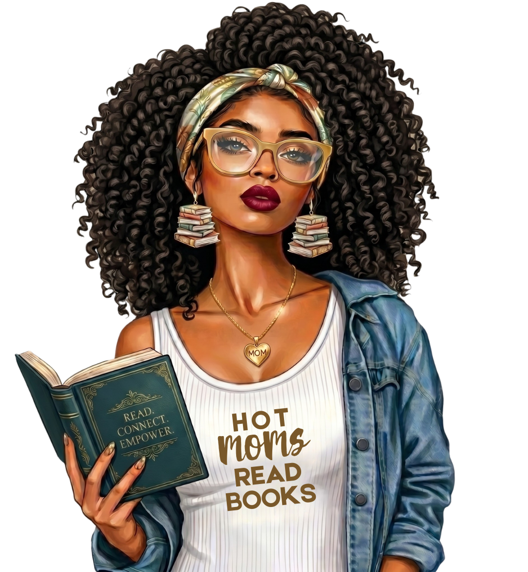 Hot Moms Read Books Tote Bag