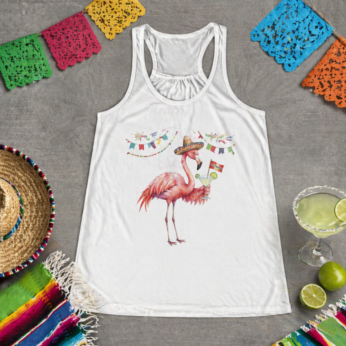 Cinco de Mayo Tank | Women’s Flowy Flamingo Tank