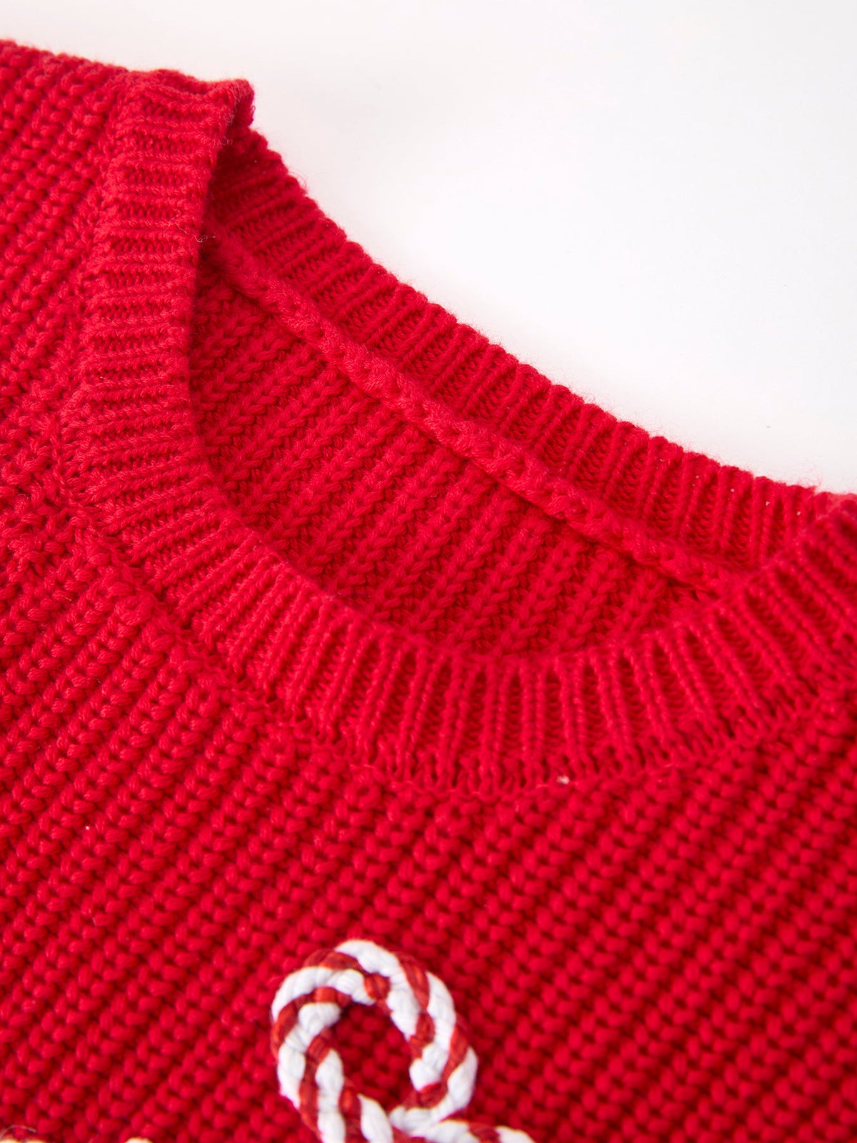 Mommy and Me Sweaters | Red Merry & Bows: Adult ribbed neckline detail