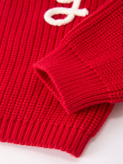 Mommy and Me Sweaters | Red Merry & Bows: Adult ribbed sleeve cuff