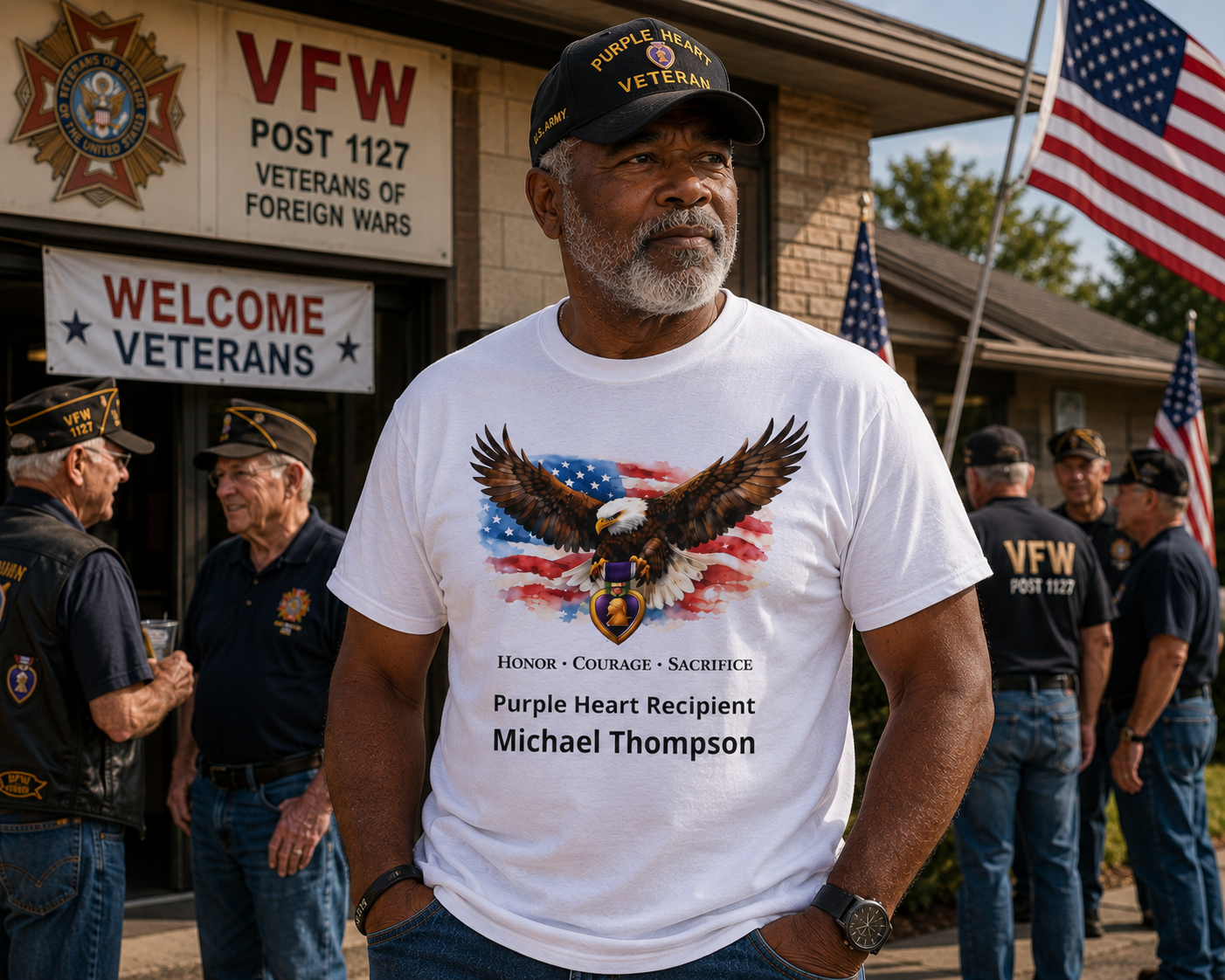 Personalized Purple Heart Shirt – Purple Heart Recipient Tribute Tee