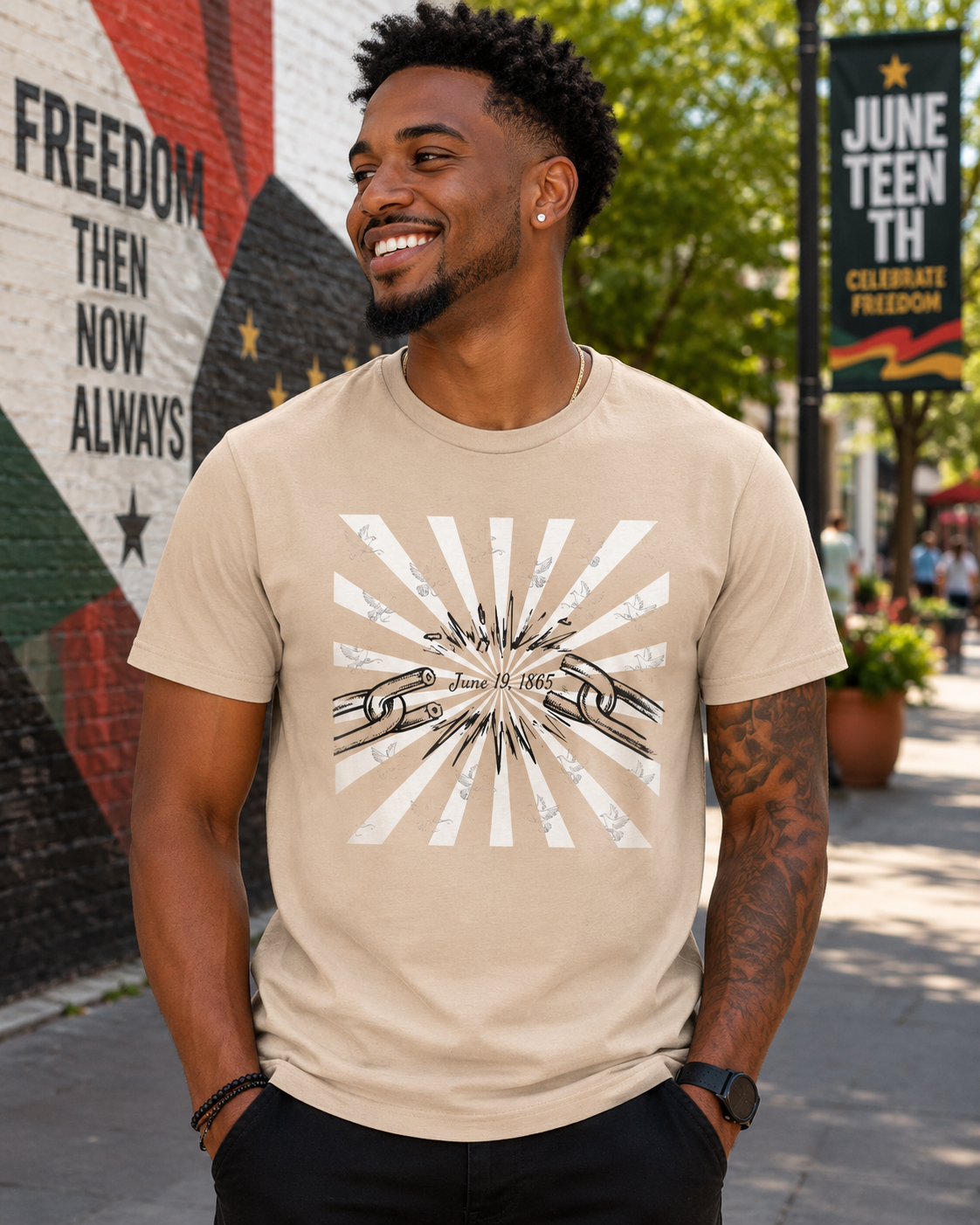 Juneteenth: Celebrating Freedom, Inspiring Peace Unisex Tee
