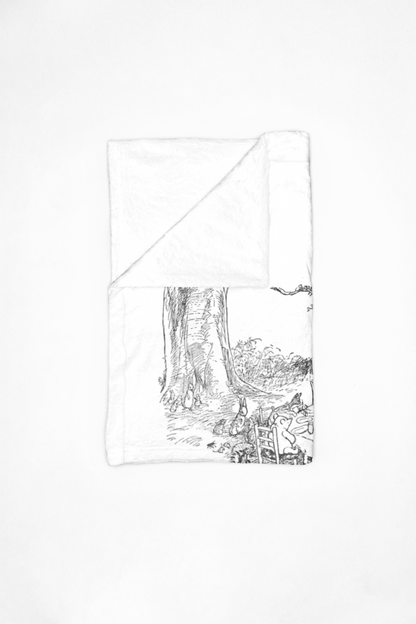 Classic Pooh Tea Party Sherpa Blanket - Hunny-Sweet Dreams!