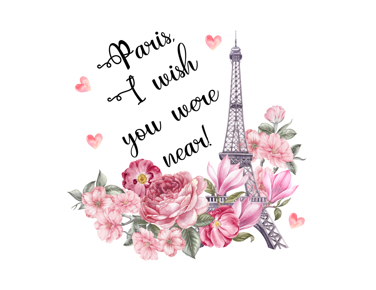 Paris, I Wish You Were Near! | Women's V-neck  Paris Shirt