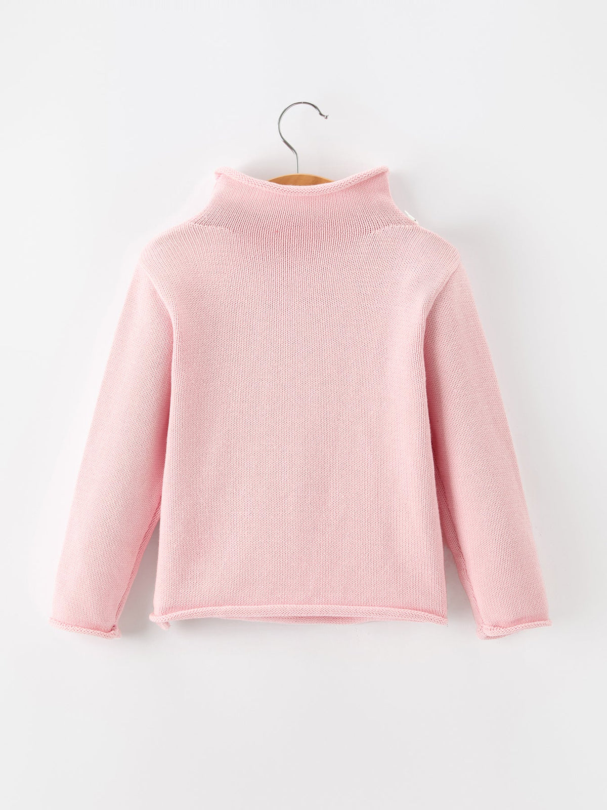 Girls pink cotton candy cane bow knit Christmas sweater, additional product photograph 2