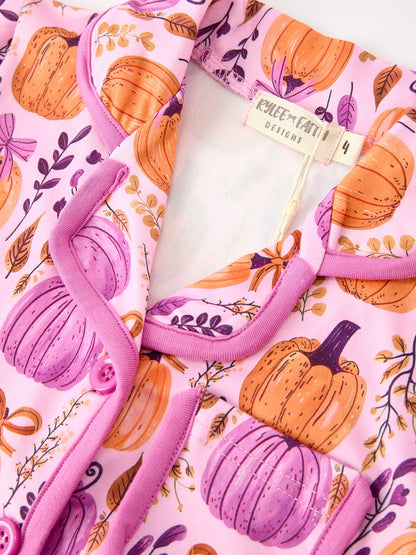 Halloween pumpkin matching pajama set for adult and child, additional product photograph 9