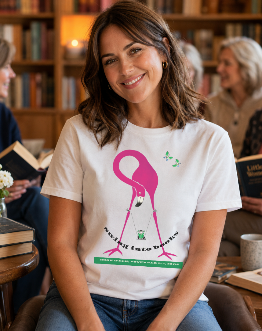 Swing into Books Retro Book Tshirt 1964
