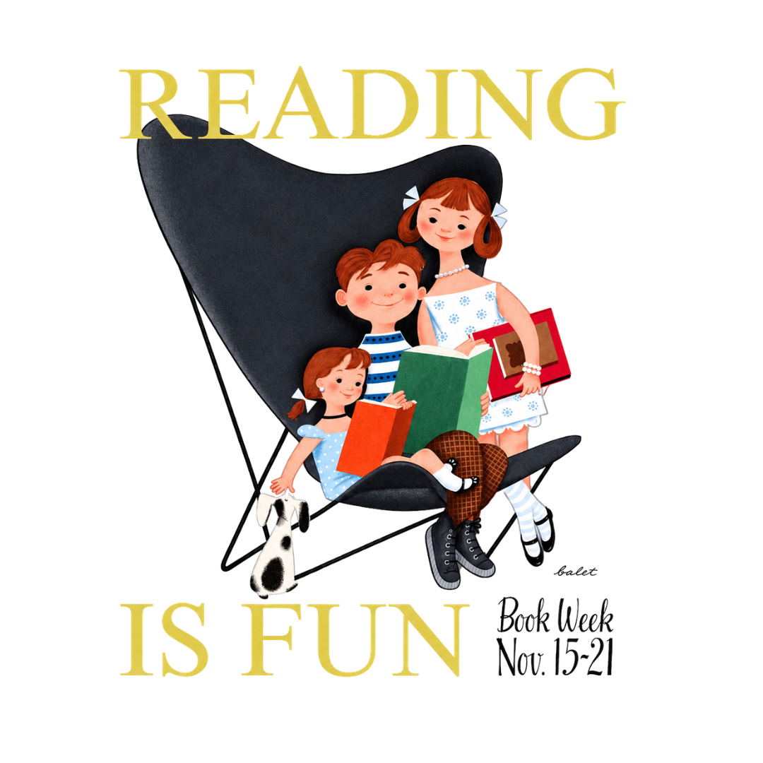 Reading Is Fun Retro Book Tote Bag (1953)