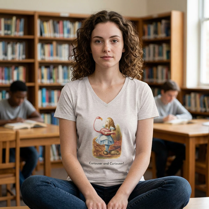 Alice in Wonderland T-Shirt | Flamingo Women’s V-Neck