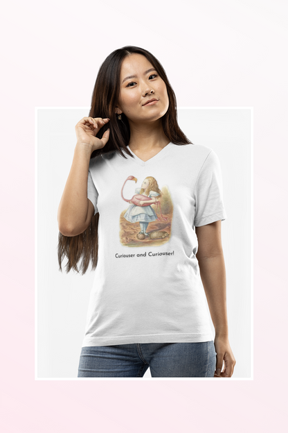 Alice in Wonderland T-Shirt | Flamingo Women’s V-Neck