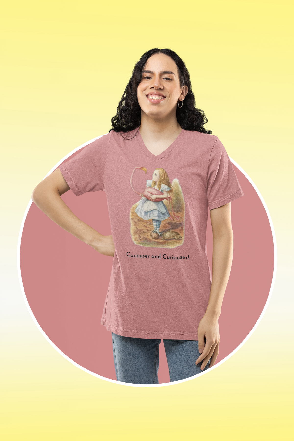Alice in Wonderland T-Shirt | Flamingo Women’s V-Neck