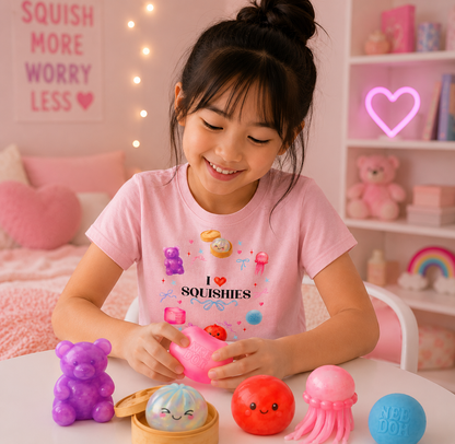 Squishies Shirt for Girls | I Love Squishies Youth Tee