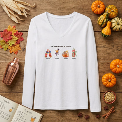 Women's V-Neck 'Very Important' Graphic Long Sleeve Tee