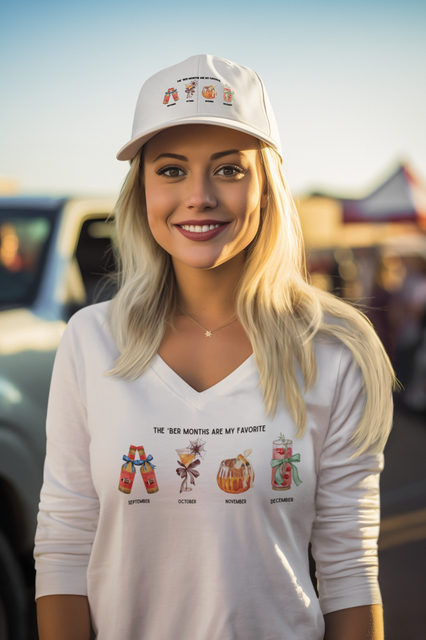 Women's V-Neck 'Very Important' Graphic Long Sleeve Tee