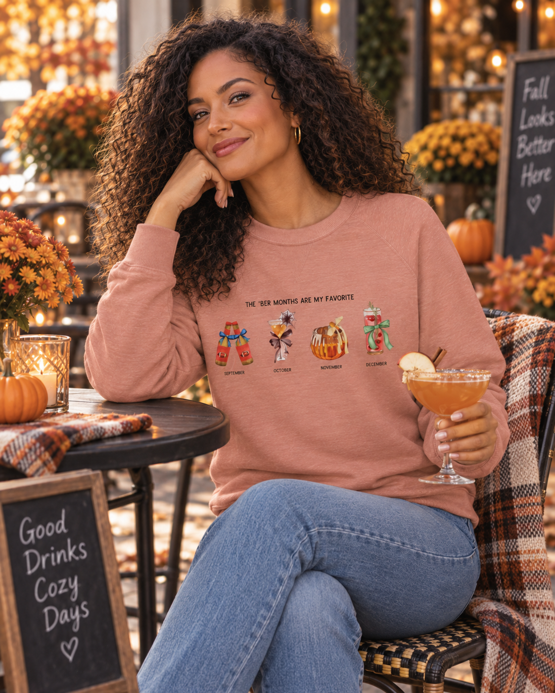 Ber Months Sweater for Women Who Love Fall & Cocktails