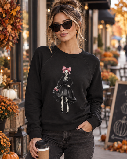 Skeleton Sweatshirt | Skeleton Fashionista Women’s Lightweight French Terry Top