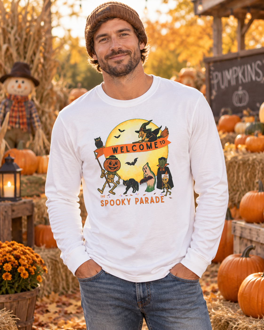 Halloween Long Sleeve Shirt | Welcome to the Spooky Parade Unisex Tee