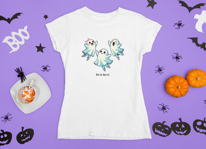Halloween Dance Shirt for Women | Boo-gie Nights Ghost Ballerina Tee