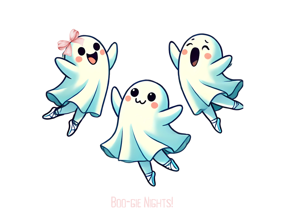 Halloween Dance Shirt for Women | Boo-gie Nights Ghost Ballerina Tee