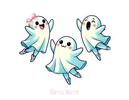 Halloween Dance Shirt for Women | Boo-gie Nights Ghost Ballerina Tee